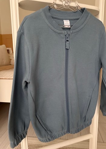 Erkek Çocuk Fermuarlı Mavi Sweatshirt - Görsel 6