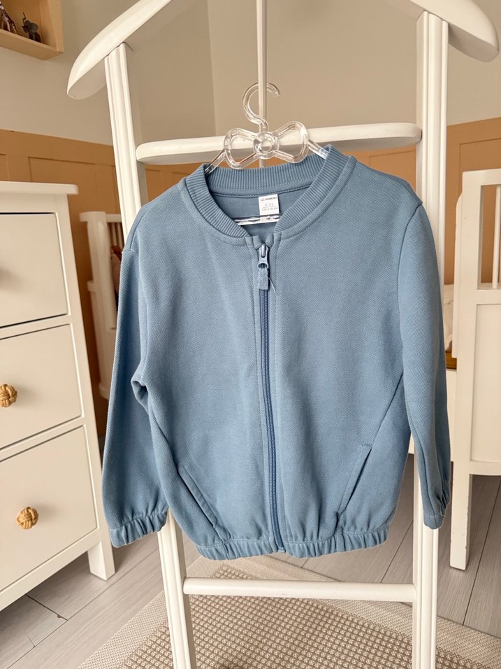 Erkek Çocuk Fermuarlı Mavi Sweatshirt - Görsel 2