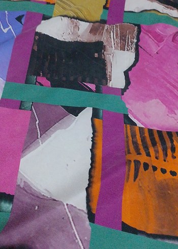 Sarar Interview Vintage Turkuaz bayan eşarp - Görsel 3