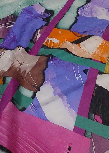 Sarar Interview Vintage Turkuaz bayan eşarp - Görsel 5