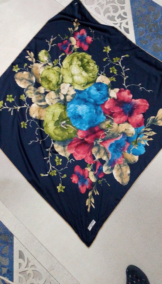 Luis Carden Paris bayan eşarp Lacivert - Görsel 2