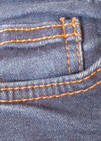 Düğmeli Mavi Kadın Midi Boy Kot Pantolon - Görsel 4