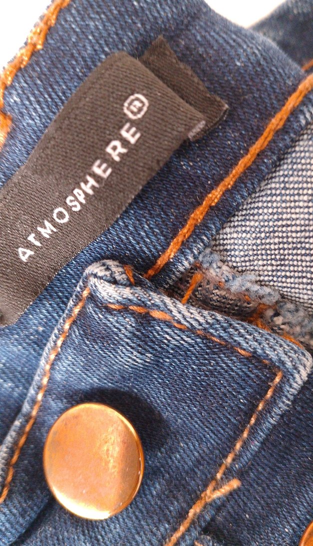 Düğmeli Mavi Kadın Midi Boy Kot Pantolon - Görsel 3