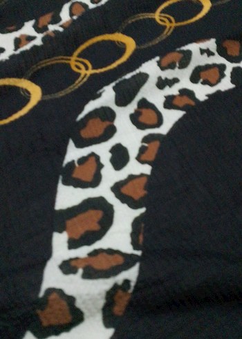 Zincir Detaylı Kahverengi Bohem Kadın Eşarp - Görsel 2