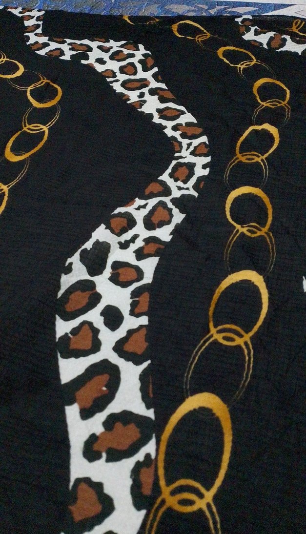 Zincir Detaylı Kahverengi Bohem Kadın Eşarp - Görsel 4