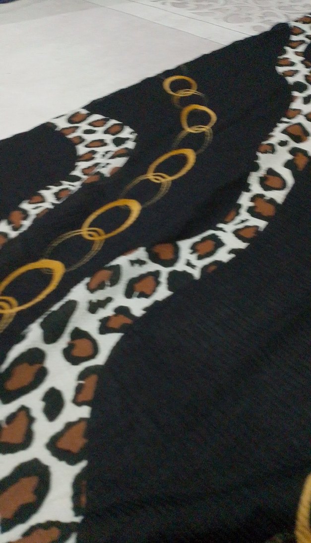 Zincir Detaylı Kahverengi Bohem Kadın Eşarp - Görsel 3