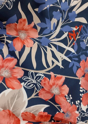 Kadın Mavi Uzun Kollu Drapeli Kimono 3 lù kombin - Görsel 4