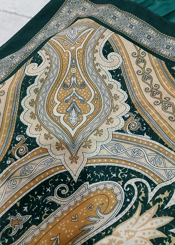 Yeşil Pilili Kadın Şal etek badi 3 lù kombin - Görsel 3