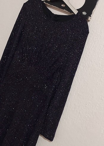 Uzun Kollu Mor Drapeli Abiye Elbisesi - Görsel 8