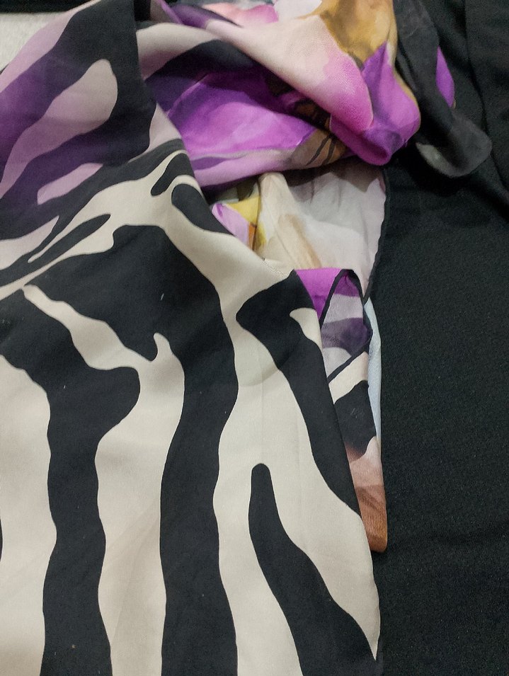 Mor Baskılı Uzun Kollu Hamile Bluzu3 lù kombin - Görsel 3