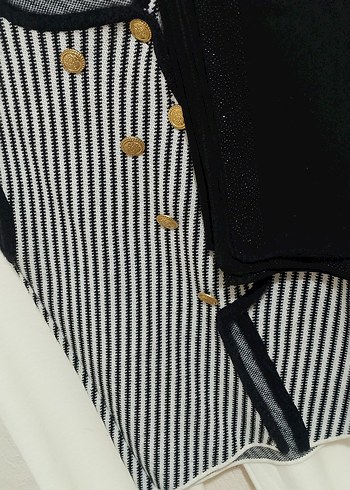 Zebra Desenli Düğmeli Mini Ofis Elbisesi 4 lù kombin - Görsel 9