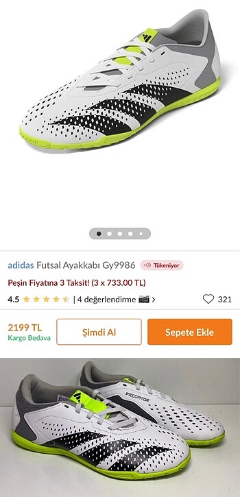 Orjinal Adidas Predatör