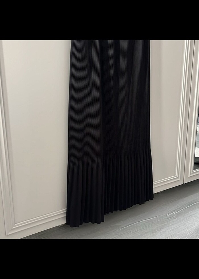 Büzgülü pliseli etek - Görsel 3