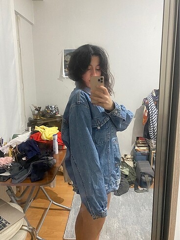 m Beden mavi Renk vintage kot ceket