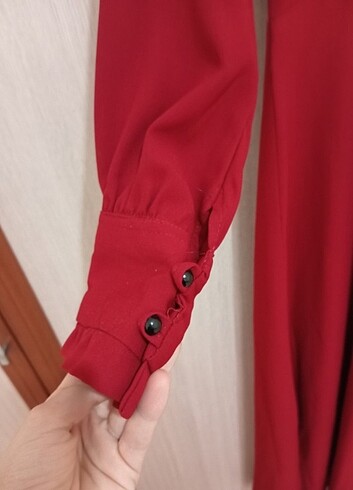 40 Beden Kırmızı tesettür elbise 