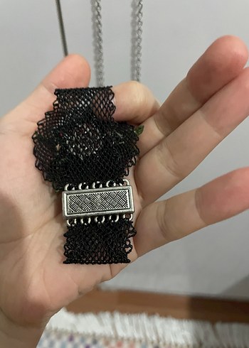 Kadın iğne oyası kolye ve bileklik - Görsel 5