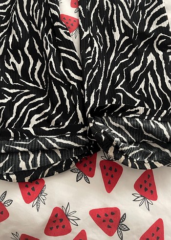 Zebra Desenli Kadın İspanyol Pantolon - Görsel 6