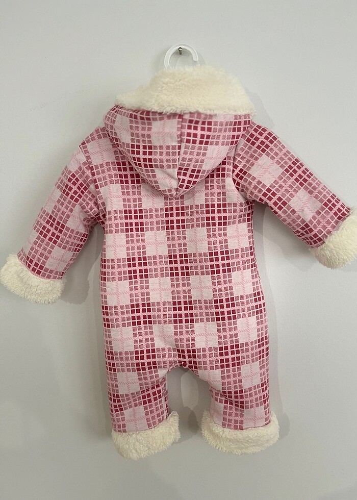 Peluş kapşonlu içi welsoft bebek tulumu - Görsel 2