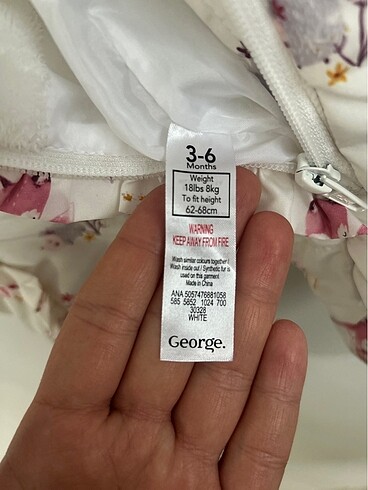 İnglitere den George markalı kapşonlu bebek astronot mont - Görsel 5