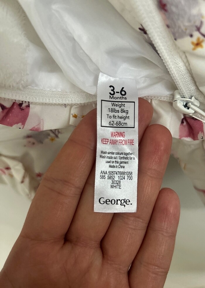 İnglitere den George markalı kapşonlu bebek astronot mont - Görsel 5