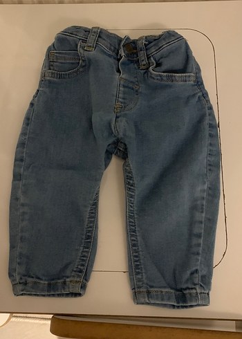 Erkek Çocuk Gri Kemerli Denim Pantolon