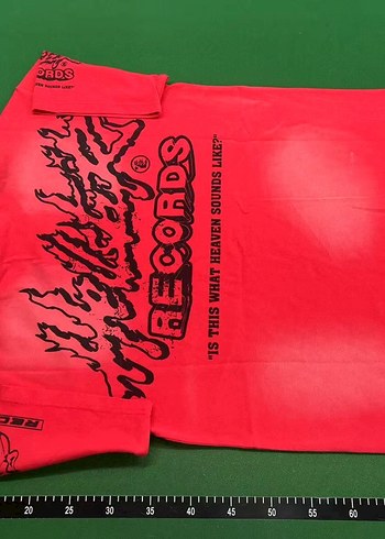 Kırmızı Baskılı Erkek tshirt hellstar tee - Görsel 2