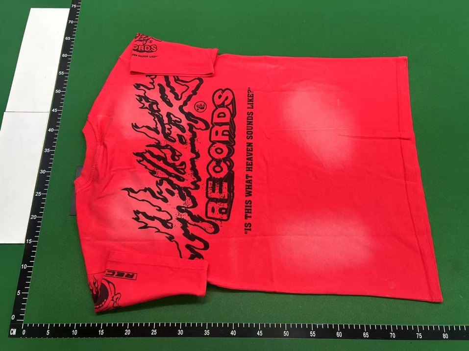 Kırmızı Baskılı Erkek tshirt hellstar tee - Görsel 2