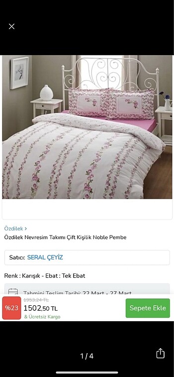 Özdilek Çift kişilik nevresim takımı
