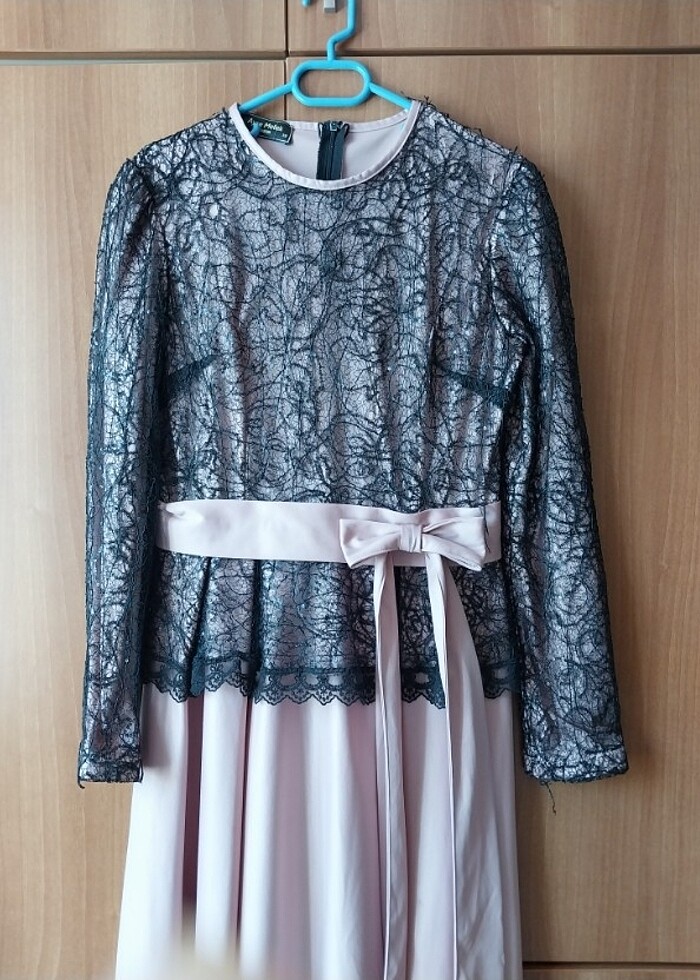 Pembe tül abiye - Görsel 2