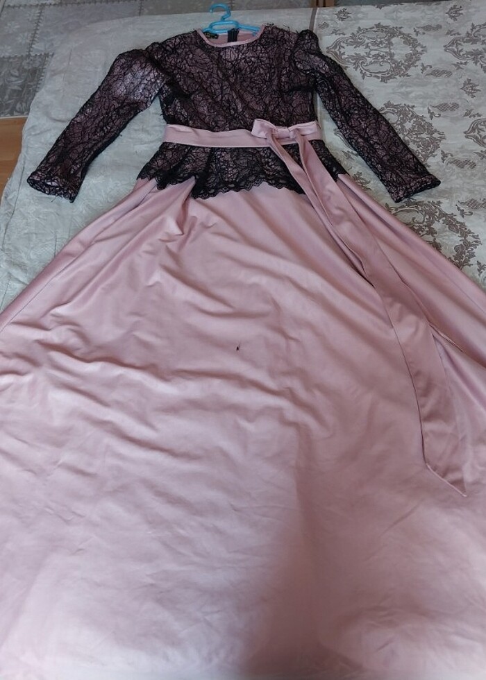 Pembe tül abiye - Görsel 4