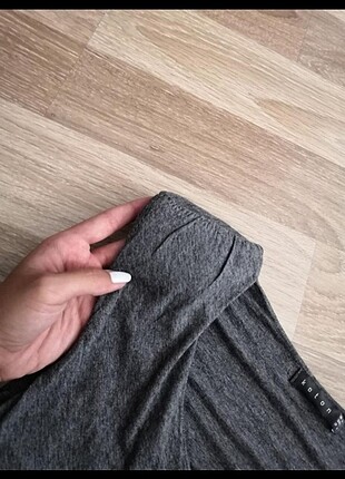 s Beden gri Renk Koton vintage vatkalı mini elbise