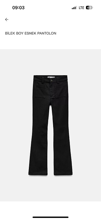 Zara siyah pantolon
