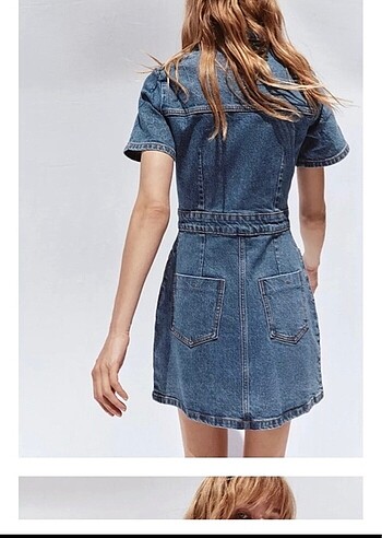 xs Beden lacivert Renk Zara kot elbise