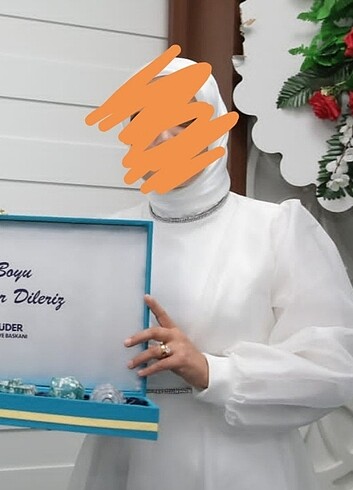 Diğer Tesettür uzun nikah elbisesi