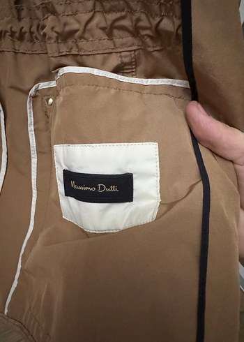 Açık parlak kahve kapşonlu ceket - Görsel 4