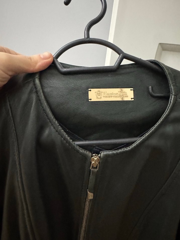 Fermuarlı Deri Kadın Biker Ceket - Görsel 2