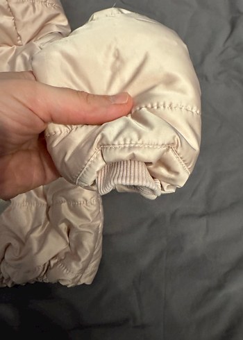 Kız Çocuk Kapüşonlu Bej Mont - Görsel 5