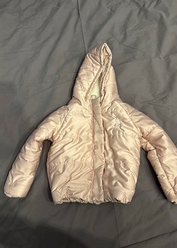 Kız Çocuk Kapüşonlu Bej Mont - Görsel 2