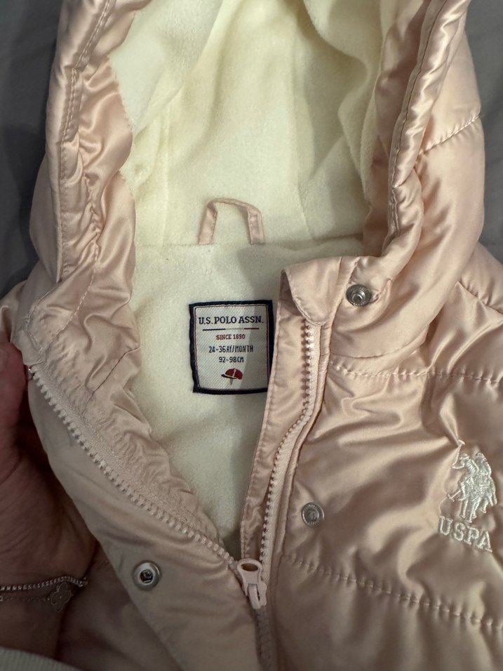 Kız Çocuk Kapüşonlu Bej Mont - Görsel 3