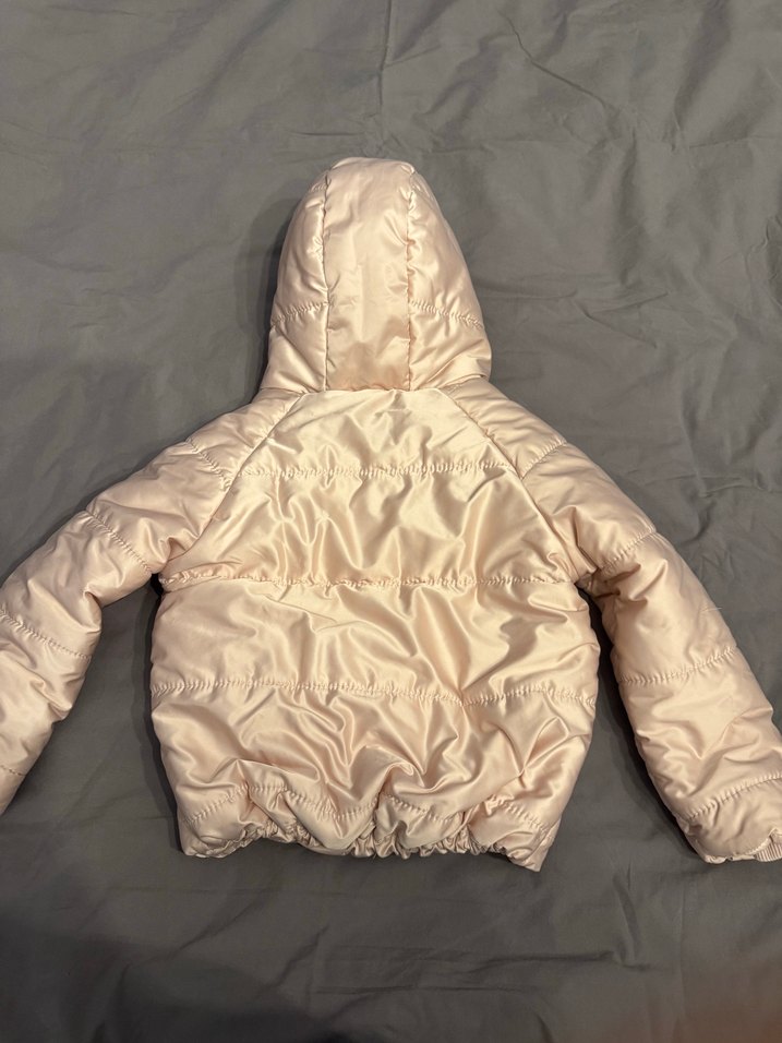 Kız Çocuk Kapüşonlu Bej Mont - Görsel 4