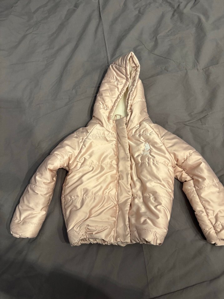 Kız Çocuk Kapüşonlu Bej Mont - Görsel 2