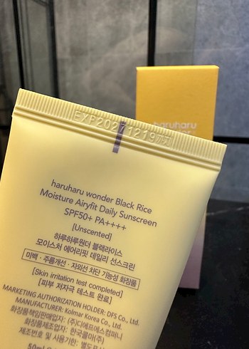 Haruharu Wonder Siyah Pirinç Güneş Koruyucu SPF50+ - Görsel 3
