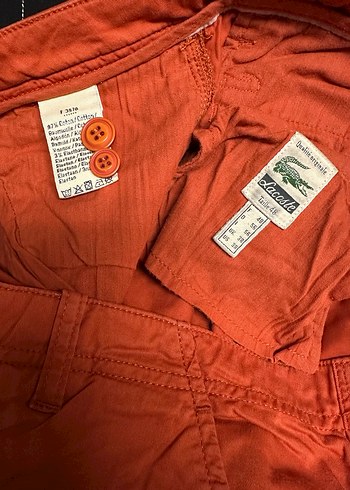 Lacoste turuncu Kemerli Erkek Şort - Görsel 7