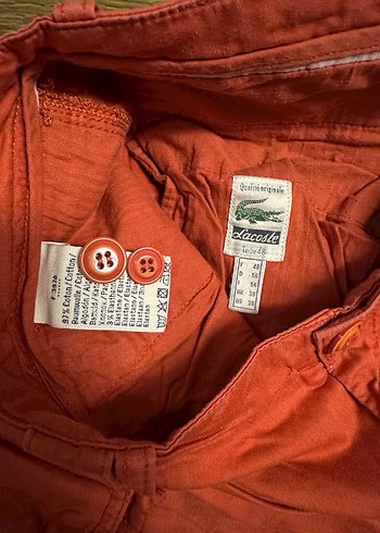 Lacoste turuncu Kemerli Erkek Şort - Görsel 3