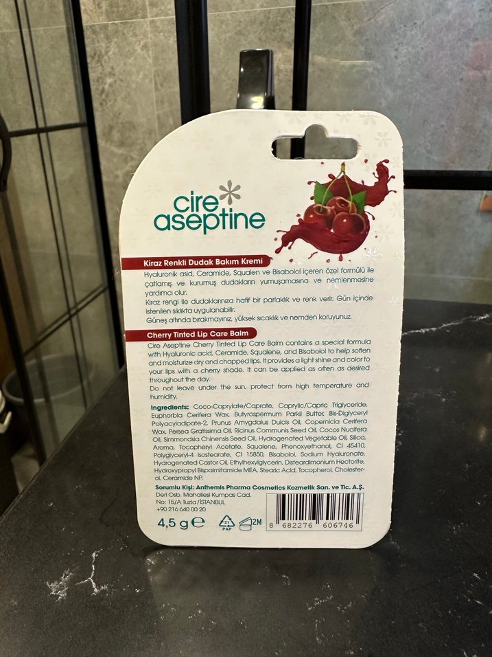 Cire Aseptine Kiraz Lip Care - Görsel 2