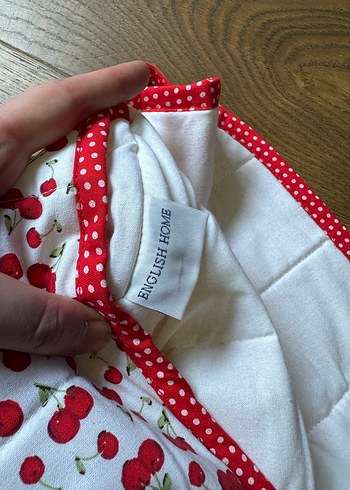 Nakışlı Renkli Kırmızı Mutfak Önlüğü - Görsel 3