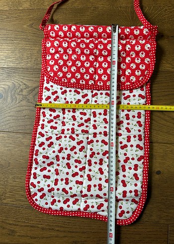 Nakışlı Renkli Kırmızı Mutfak Önlüğü - Görsel 5