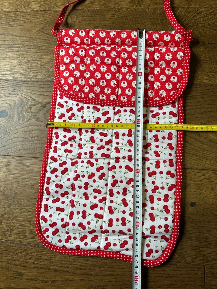 Nakışlı Renkli Kırmızı Mutfak Önlüğü - Görsel 5