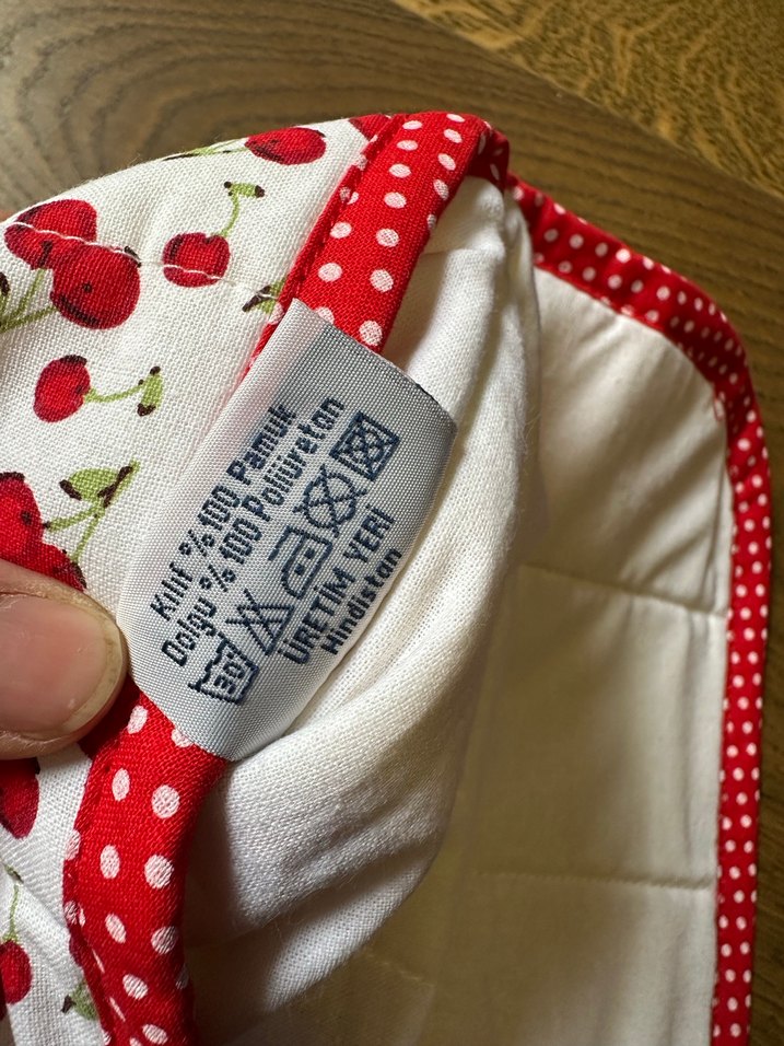 Nakışlı Renkli Kırmızı Mutfak Önlüğü - Görsel 4