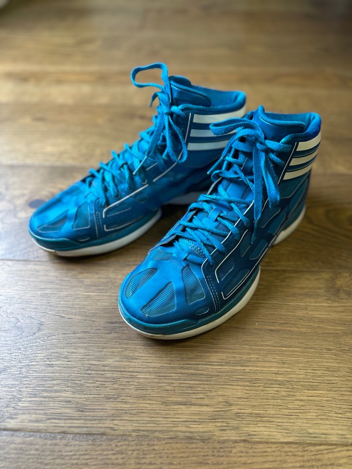 Mavi Adidas Adizero Basketbol Ayakkabısı - Görsel 2